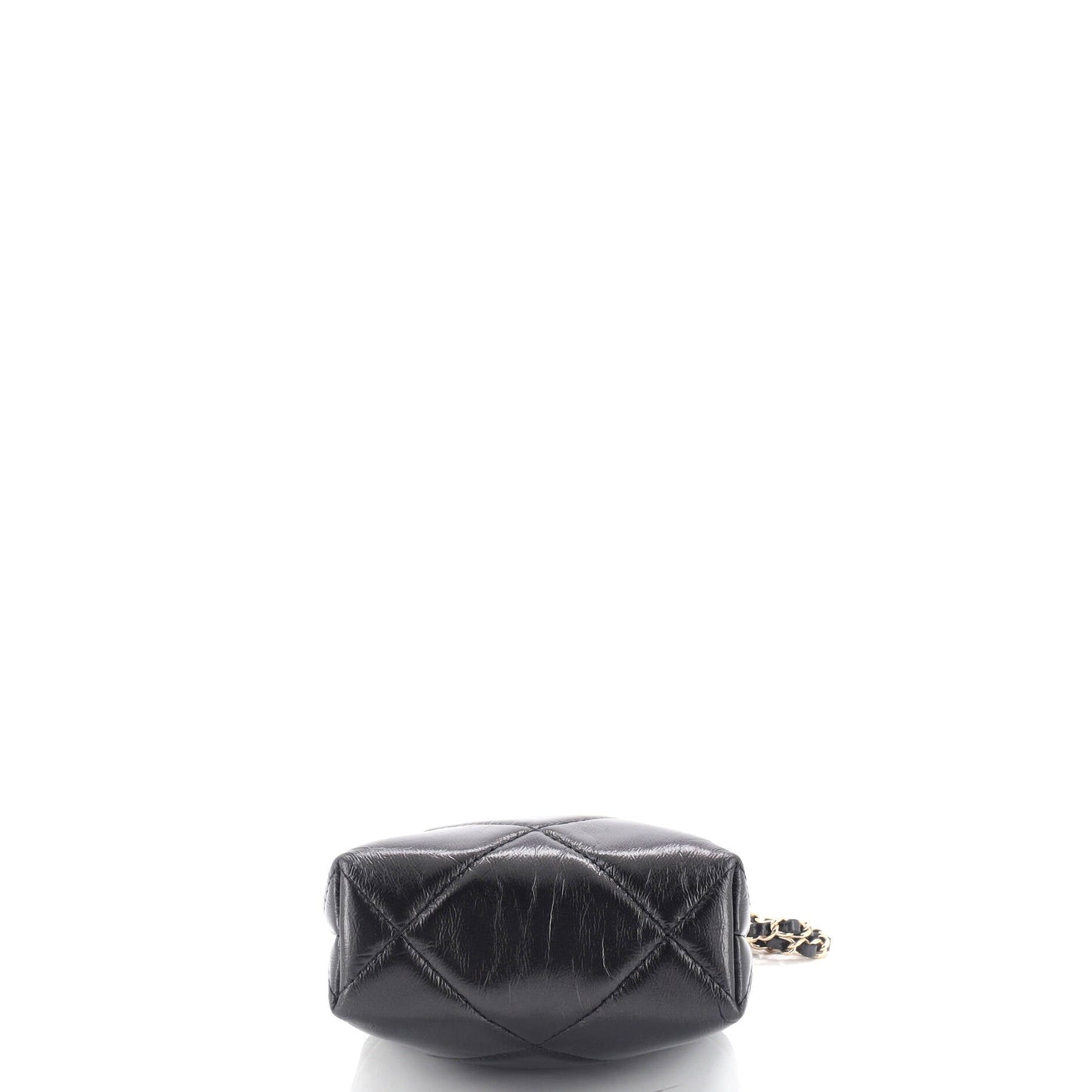 Chanel Cc Kisslock Frame Clutch With Chain Quilted Lambskin Small