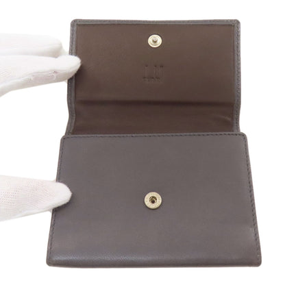 Calf Dunhill logo Card Case