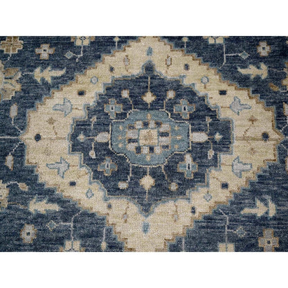 12'X14'9" Blue Bookshaish Design Wool Hand Knotted Oversize Oriental Rug