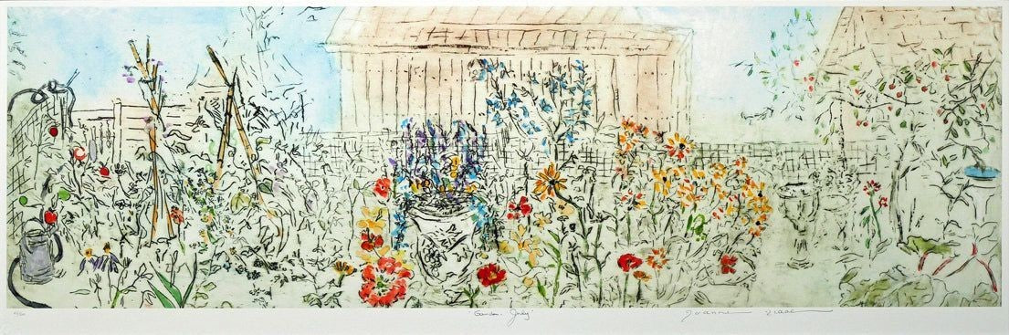 July" Giclee Print, Edition 46/ 300, Signed - Joanne ISAAC "Garden