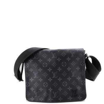 Louis Vuitton District Messenger Bag Monogram Eclipse Canvas Pm