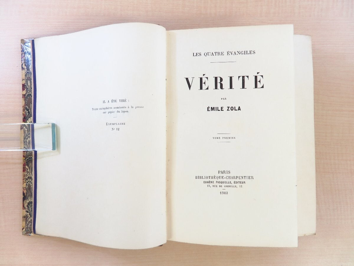 Emile Zola'S 'Verite'  1903 Limited Edition (30