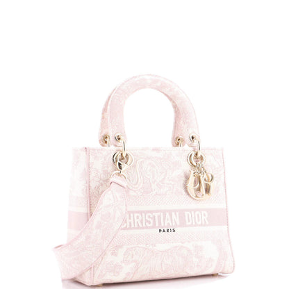 Christian Dior Toile De Jouy Lady D-Lite Bag Embroidered Canvas
