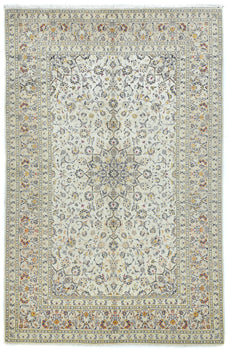 Carpet Vintage Cream Oriental Wool Rug 8X11 ft Traditional Floral Living Room