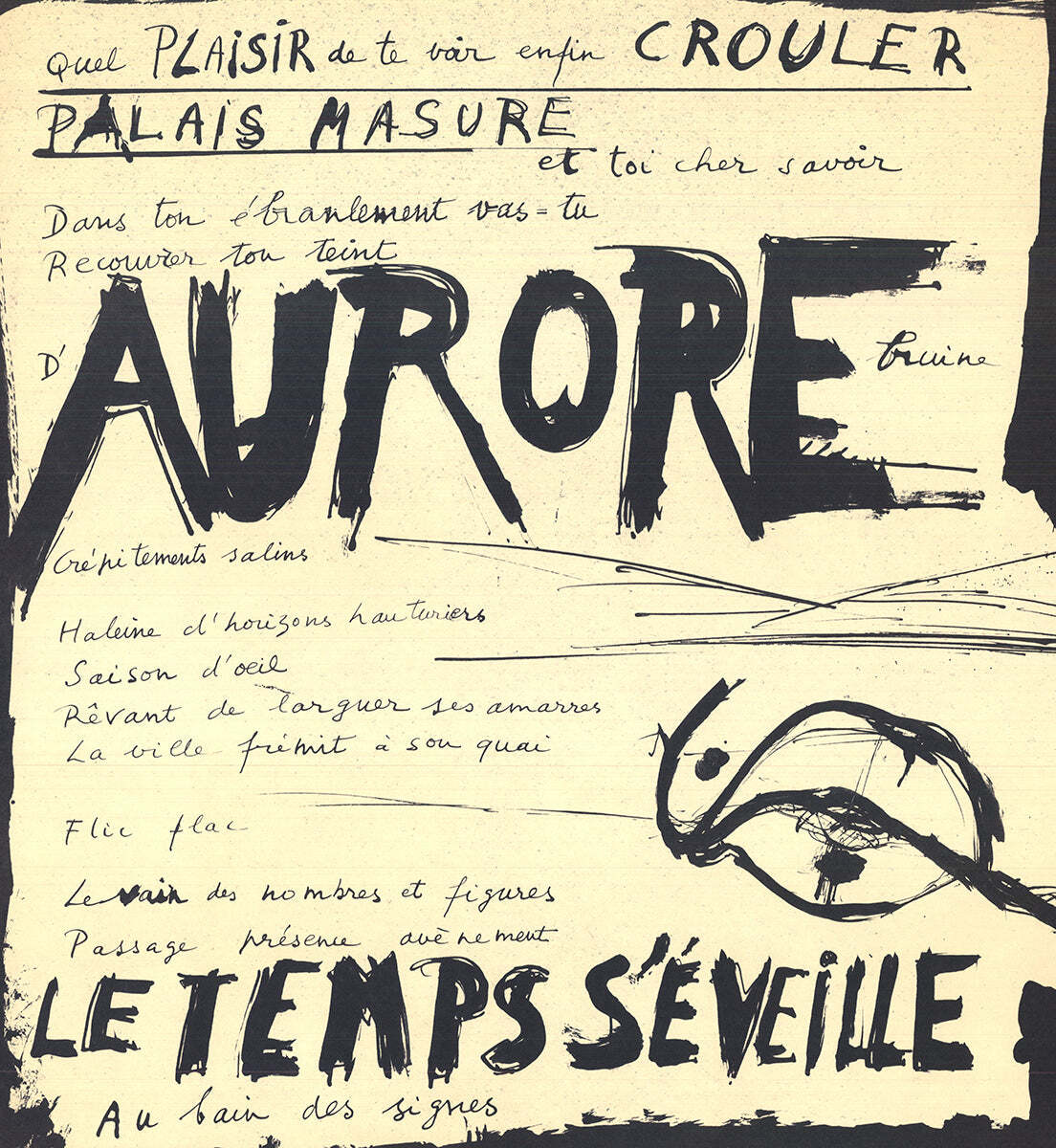 Bernard Dufour Time Dawns... " Lithograph Contemporary