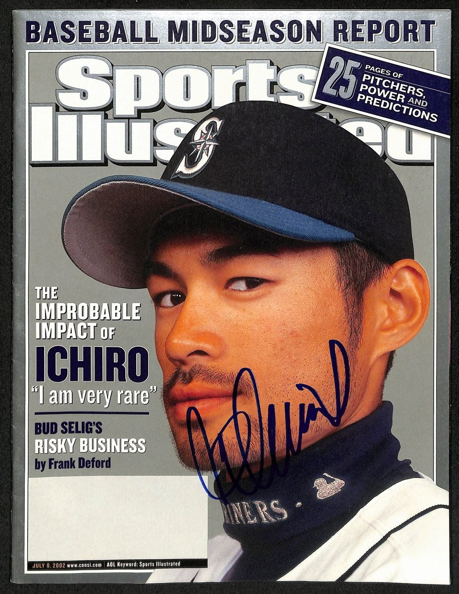 Ichiro Suzuki Hof Signed 8/8/2002 Sports Illustrated Magazine Newstand Jsa