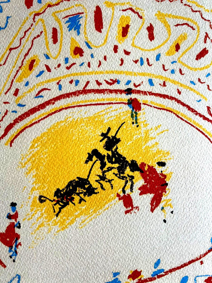 Pablo Picasso Lithograph 'Corrida' Signed Numbered Coa In Pencil