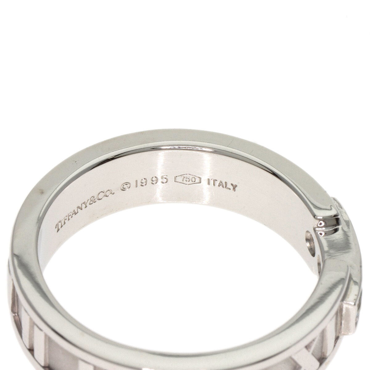 Tiffany&Co. Atlas Aquamarine Diamond Ring K18