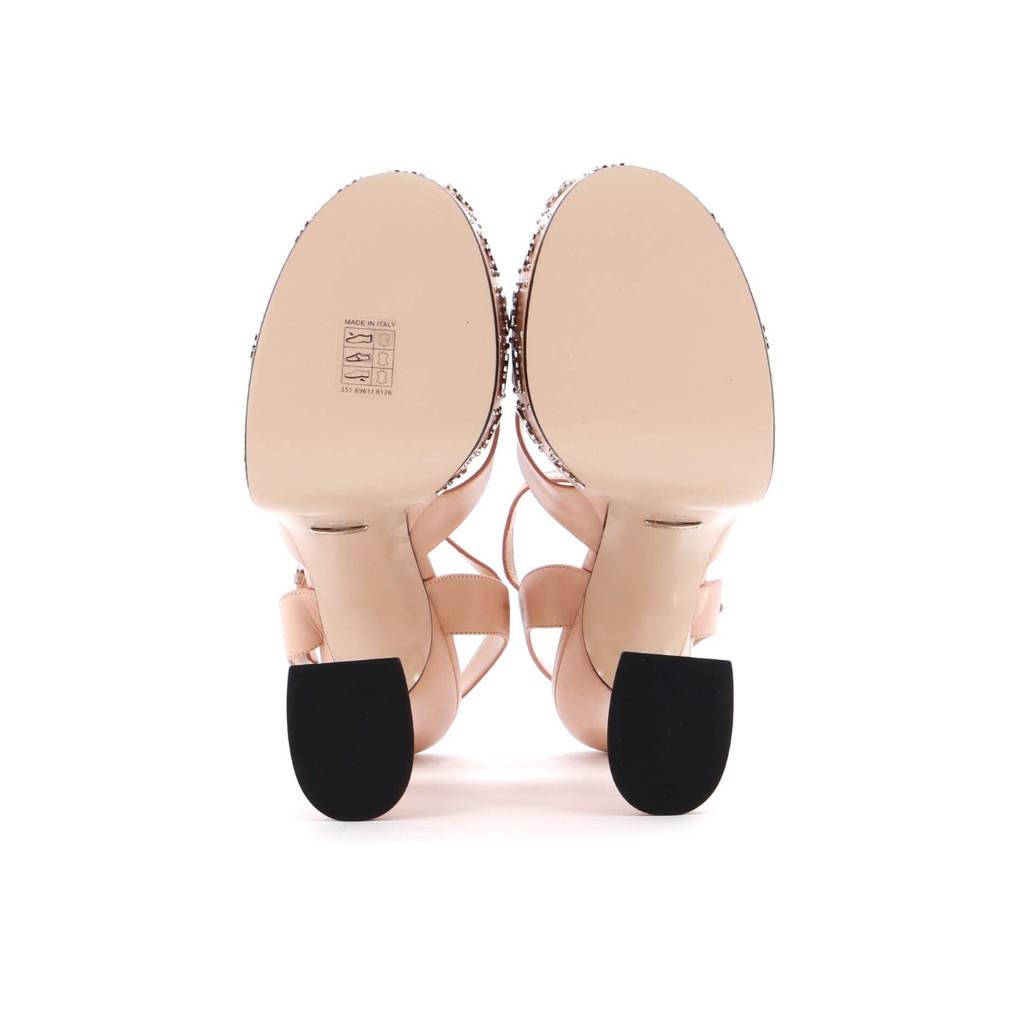 Gucci Women'S Janaya Gg Studded Platform Sandals Leather