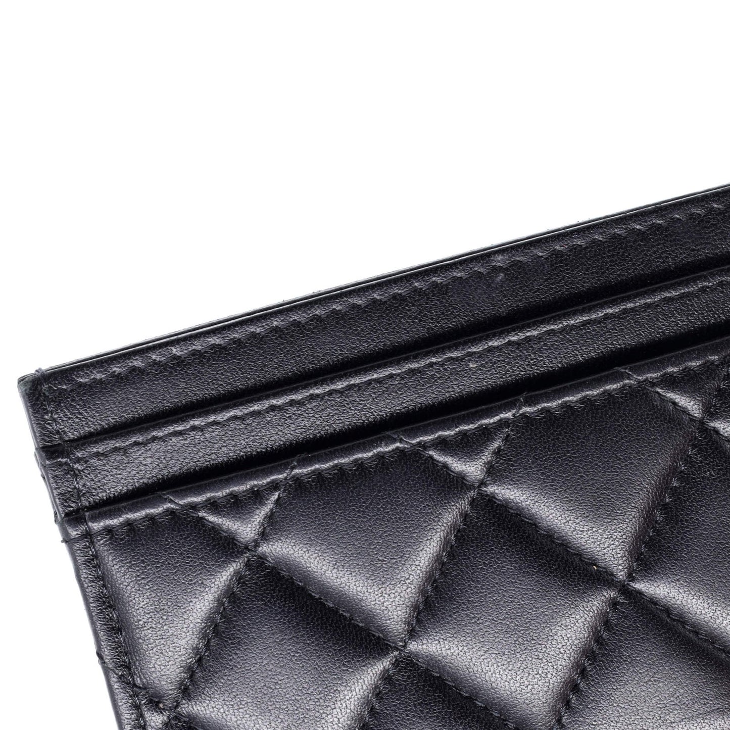 Chanel Cc Stars Card Holder Quilted Lambskin