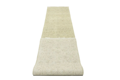 Handmade Wool Oriental Runner Rug Muted Floral
