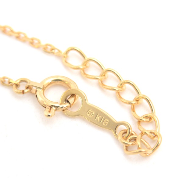 Mikimoto Diamond Ball Necklace 0.93Ct Yellow Gold K18