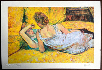 Henri De Toulouse-Lautrec Lithograph Coa Signed Numbered By Hand