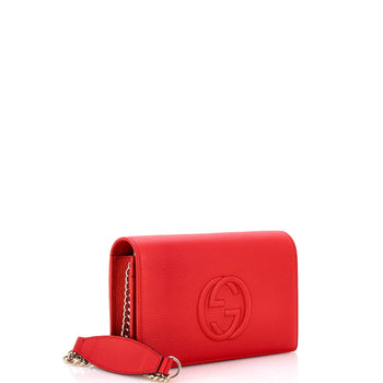 Gucci Soho Wallet On Chain (Outlet) Leather