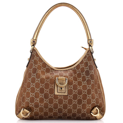 Medium Gucci Abbey D-Ring Hobo GG Canvas with Leather