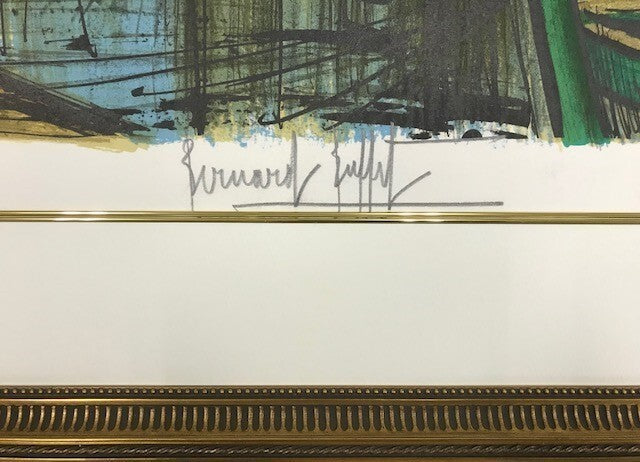 XXV Bernard Buffet PONCHE SAINT TROPEZ 1979 Lithograph Signed Framed EA: XX/