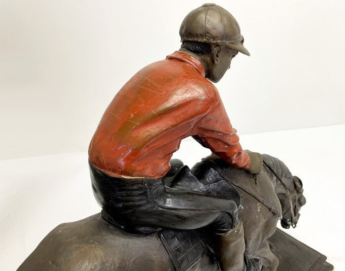 Pierre Jules Mene (France) 23In Bronze Sculpture Horse Racing Jockey Signed 19Th