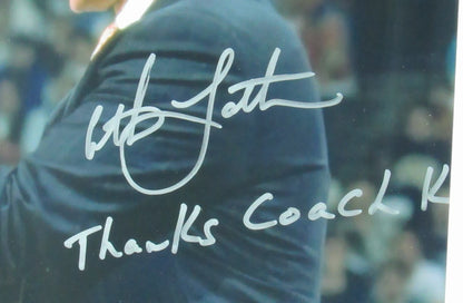 Christian Laettner Duke Signed/Inscribed 16X20 Photo Framed Psa/Dna 167401