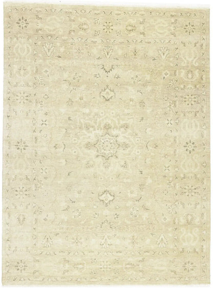 Transitional Oriental Rug Muted Floral Design