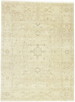 Transitional Oriental Rug Muted Floral Design