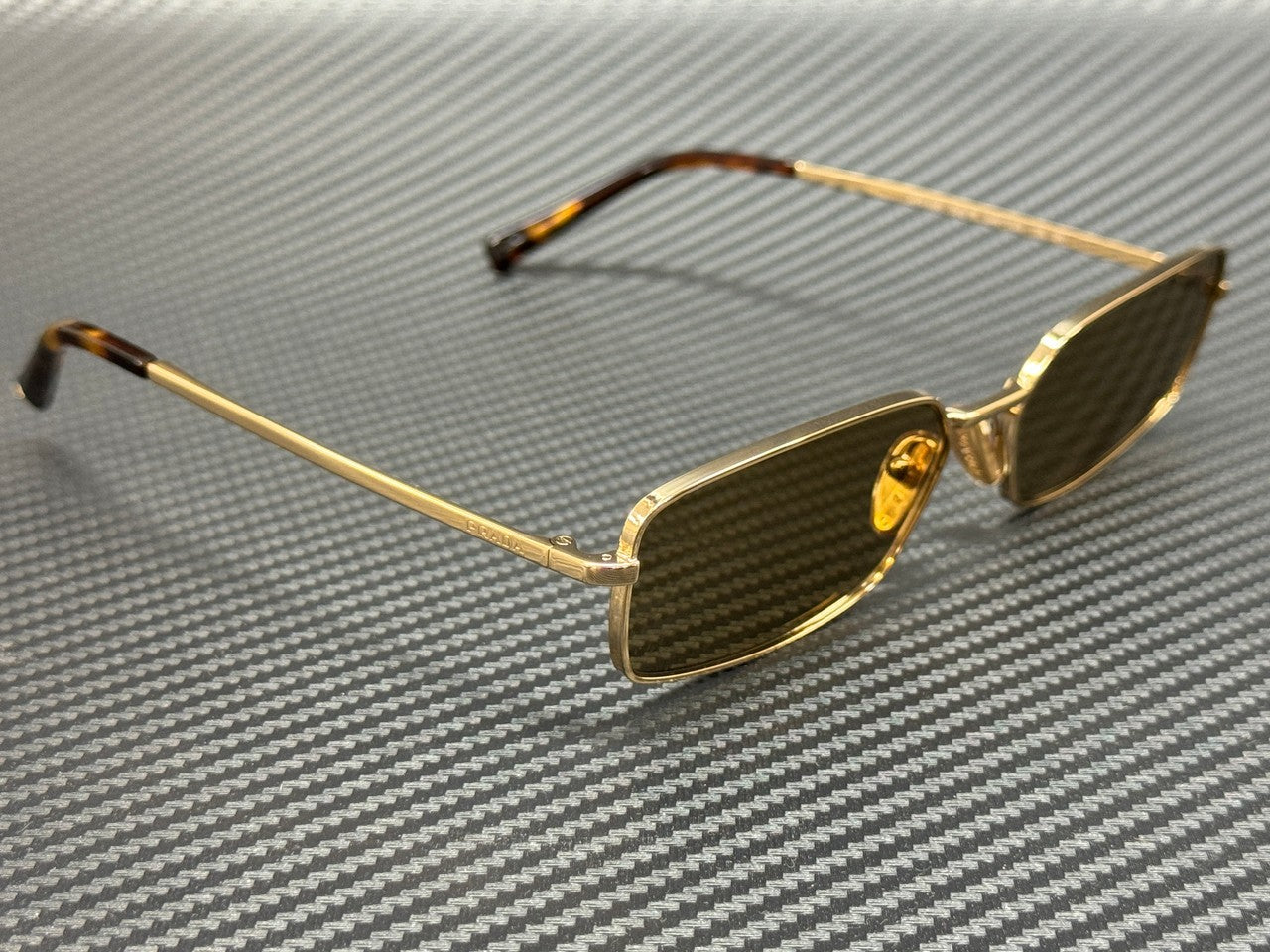 PRADA PR A60S 5AK70G Gold Green Olive Women's 59 mm Sunglasses