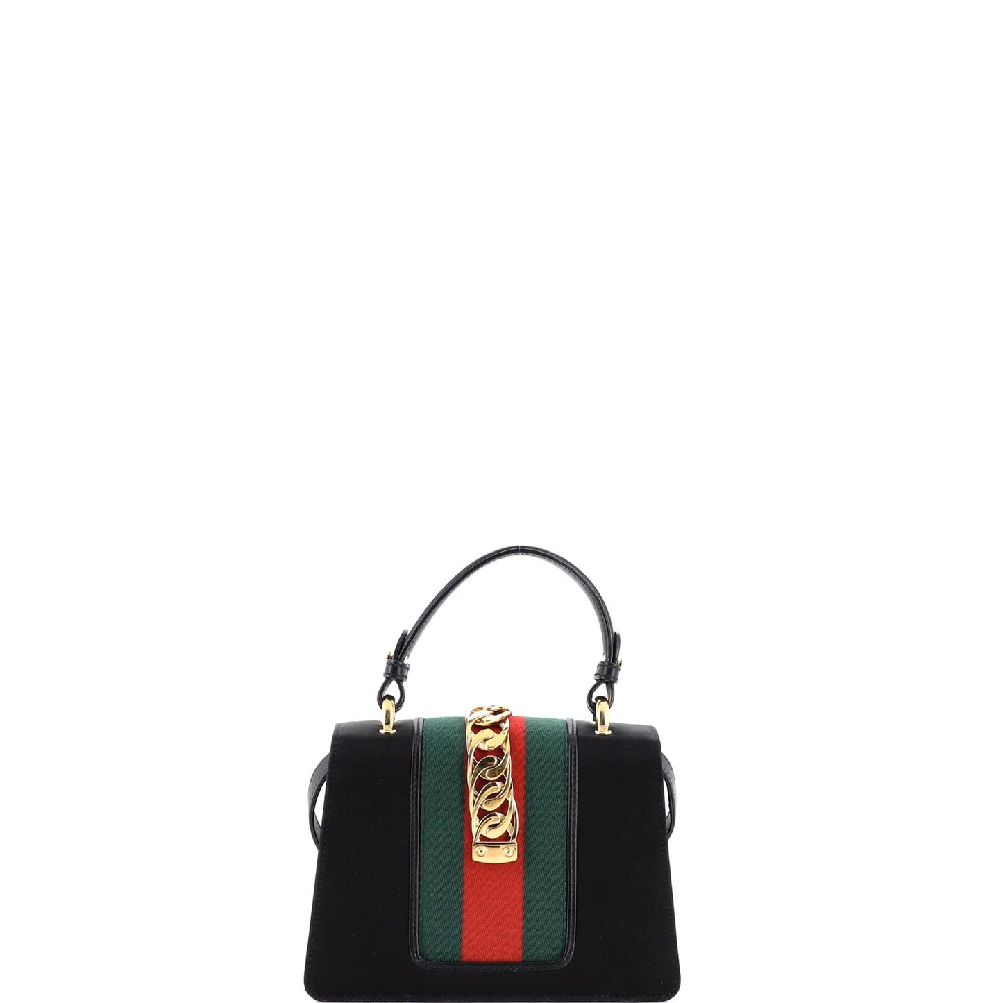 Mini Gucci Sylvie Top Handle Bag Crystal Embellished Satin