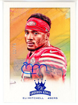 Eli Mitchell Autographed 2022 Panini Chronicles Donruss Gridiron Kings Card #Gk-
