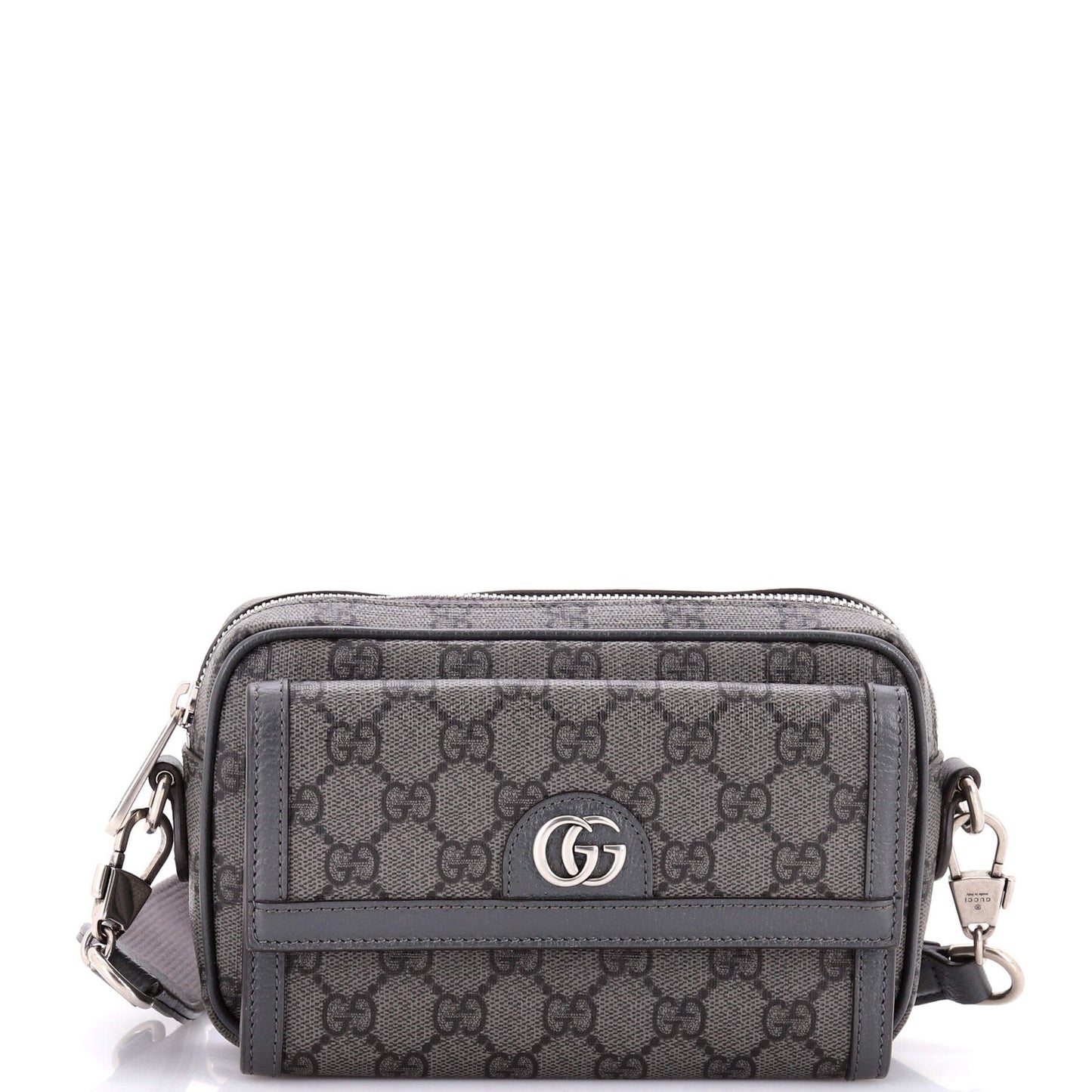Gucci Ophidia Front Pocket Camera Bag Gg Coated Canvas Mini