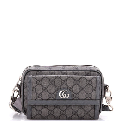Gucci Ophidia Front Pocket Camera Bag Gg Coated Canvas Mini