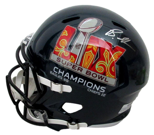 Brandon Graham Signed Full Size Replica Sb Lix Champs Helmet Eagles Bas 195556