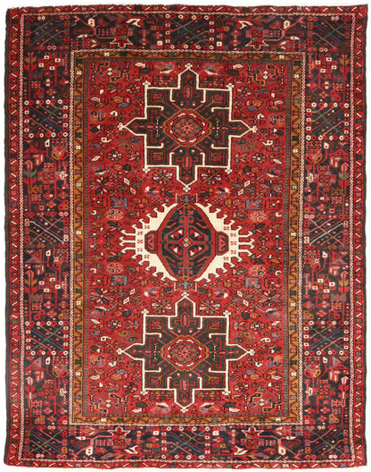 Handmade Vintage Tribal Geometric Area Rug Rusty