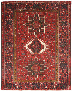 Handmade Vintage Tribal Geometric Area Rug Rusty