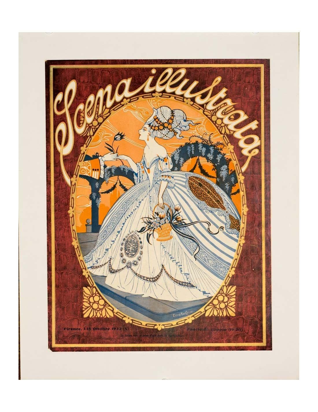 Scena Illustrata Arts Literature Music Theatre Cover Woman 11 1932