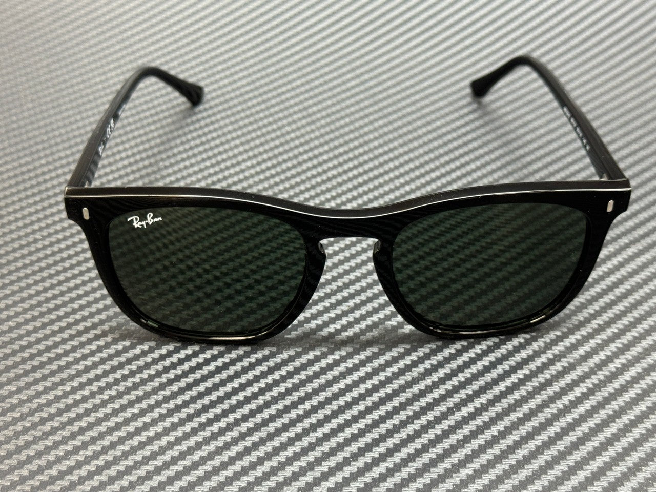 RAY BAN RB2210 901 31 Black Green Unisex 53 mm Sunglasses