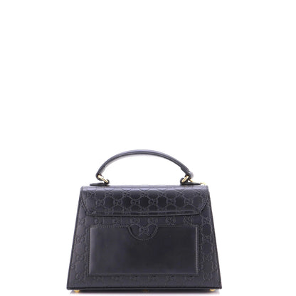 Gucci Padlock Top Handle Bag Guccissima Leather Small