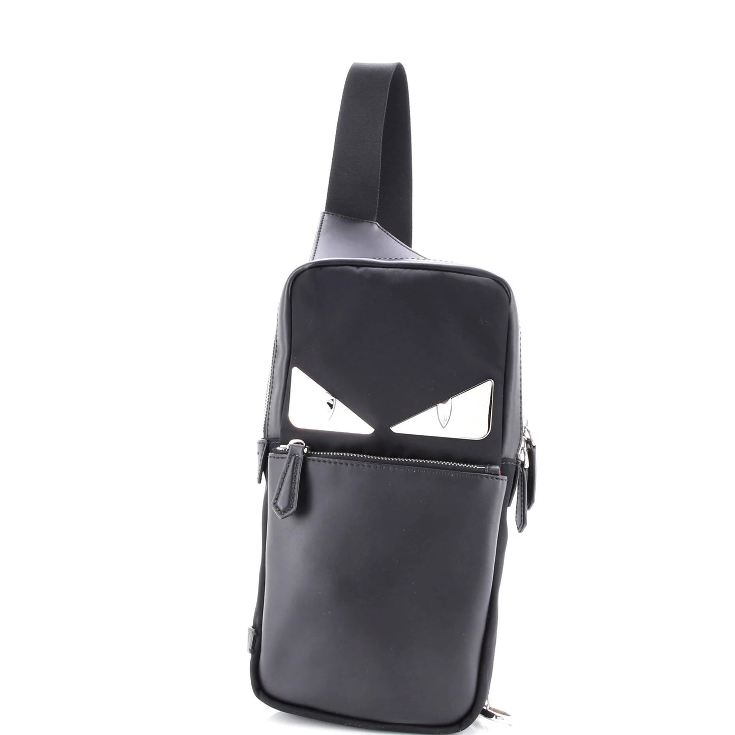 Fendi Monster Sling Bag Nylon And Leather Medium