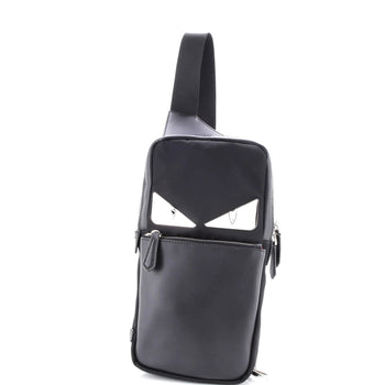 Fendi Monster Sling Bag Nylon And Leather Medium