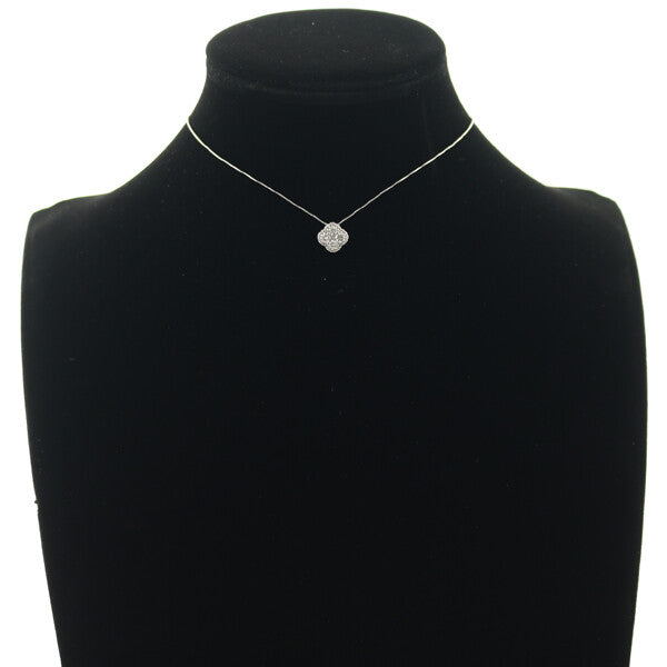 Diamond 0.50Ct Clover Necklace 18K 750 White Gold