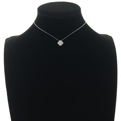 Diamond 0.50Ct Clover Necklace 18K 750 White Gold