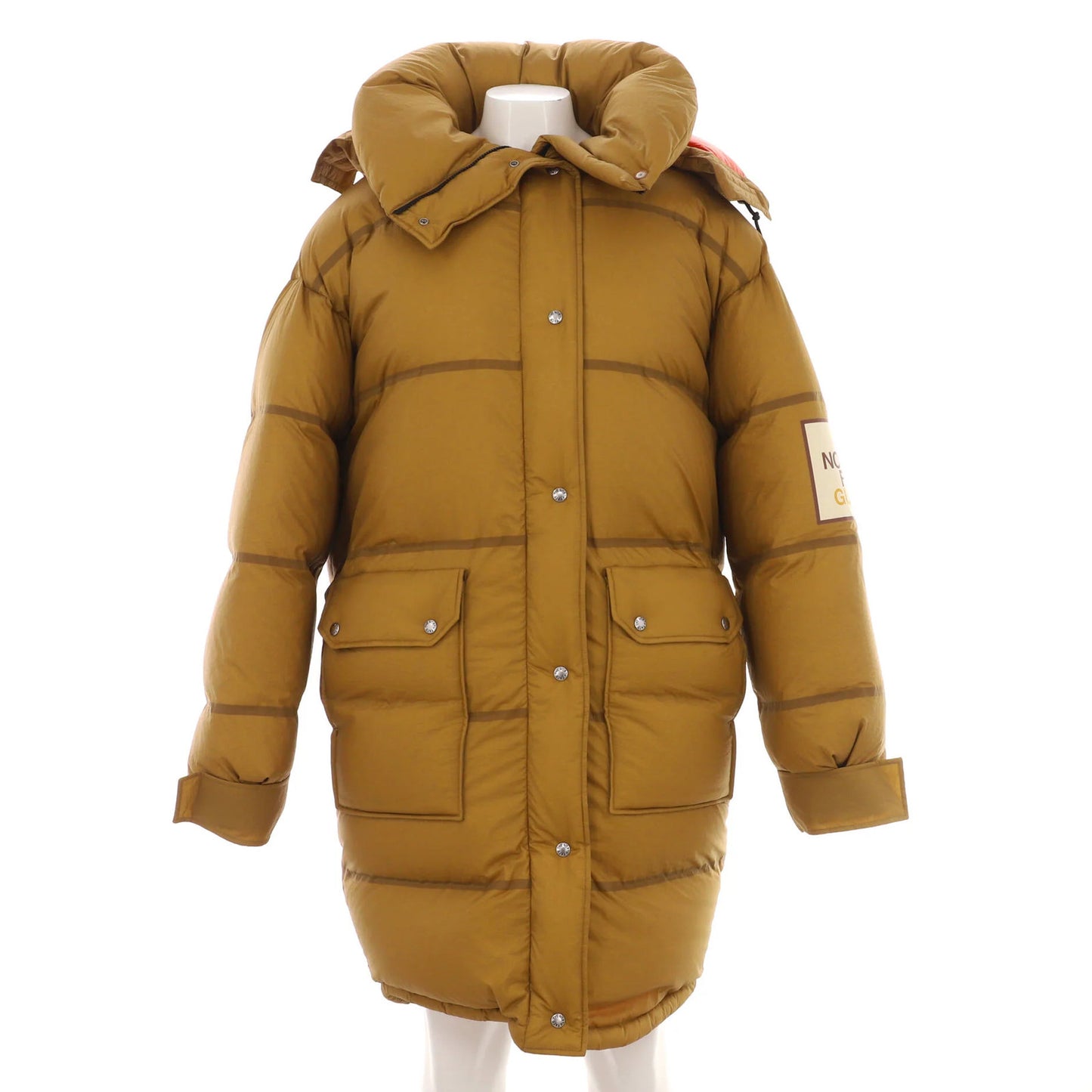 Gucci X The North Face Women'S Long Puffer Coat Quilted Polyamide With Down