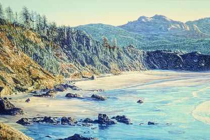 David Maes Gallegos 'Oregon Coast' 2003 Silkscreen Print, Limited Edition Of 300