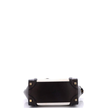 Celine Bicolor Luggage Bag Leather Micro