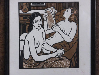 Clment Serveau 1946 Signed Woodcut 