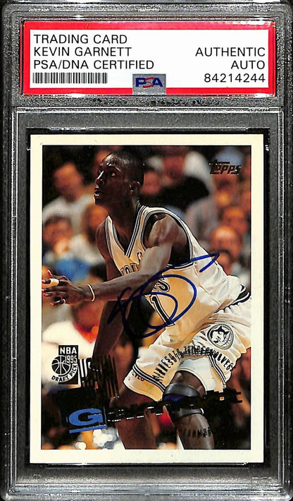 Kevin Garnett Timberwolves Signed 1995 Topps