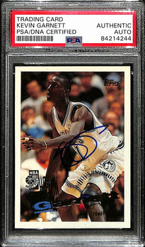 Kevin Garnett Timberwolves Signed 1995 Topps
