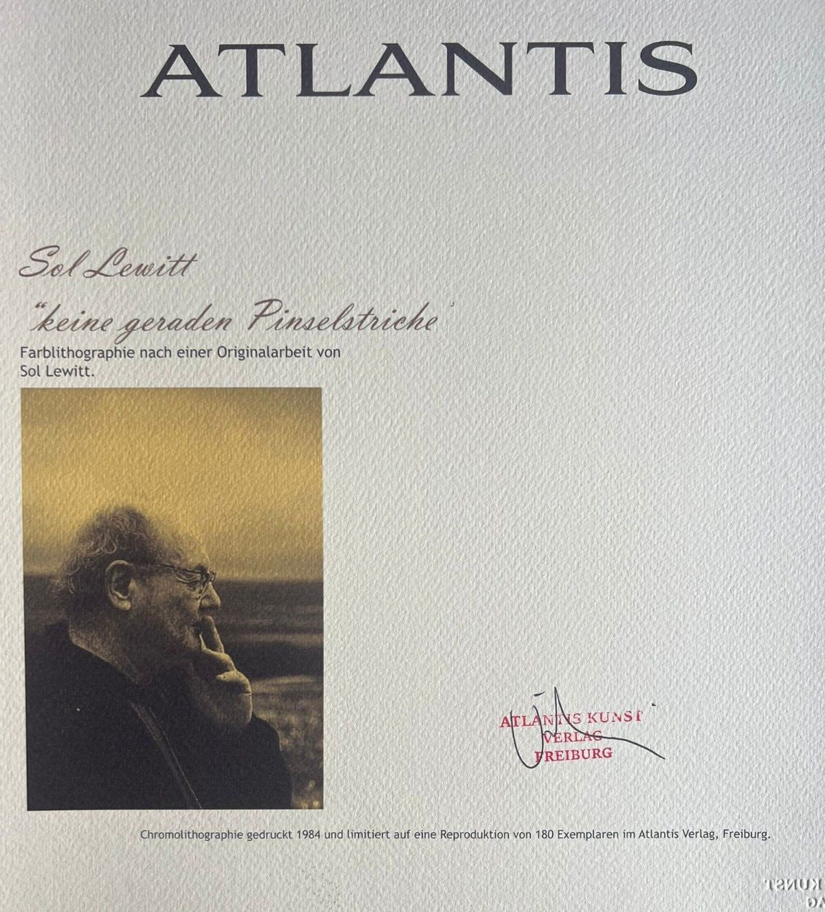 Sol Lewitt Lithograph Coa Hand Signed Numbered Stamp