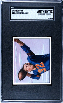 Johnny Lujack 1950 Bowman Card #26 (Sgc Authentic)