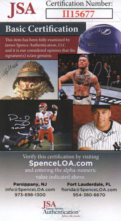 Carl Erskine Autographed Hand Filled Out Survey Page (Jsa)