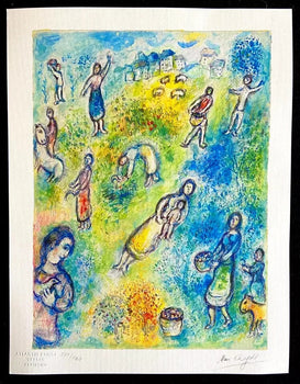 Marc Chagall Lithograph Coa Hand-Signed Hand-Numbered Collection Stamp