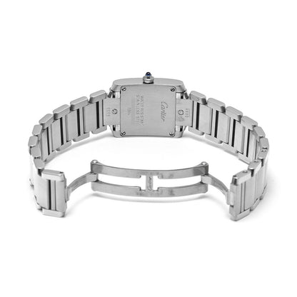 Cartier Tank Francaise Sm W51008Q3 Silver Ladies Used Watch #71467